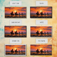 Load image into Gallery viewer, Cowboy Art, Horse Art, Western Wall Art, Panoramic Art, Wall Art, Canvas Art, Landscape Art, Western Wall Decor, First Home Gift, RV Decor
