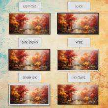 Carregar imagem no visualizador da galeria, Fall Centerpiece, Beautiful Forest In Early Autumn, Landscape Framed Canvas Print Painting, Wall Art, Wall Decor, Autumn Decor, Farmhouse
