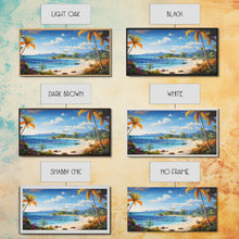 Carregar imagem no visualizador da galeria, Beach Wall Art, Ocean Wall Art, Nautical Print, Tropical Art, Panoramic Art, Wall Art, Canvas Art, Landscape Art, Beach House Wall Art
