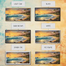 Carregar imagem no visualizador da galeria, Beach Wall Art, Tropical Art Print, Palm Trees Wall Art, Panoramic Art, Wall Art, Canvas Art, Landscape Art, Landscape Print, Travel Print
