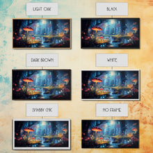 Carregar imagem no visualizador da galeria, Fantasy Art, Dark Fantasy Forest Framed Canvas Print, Elven Decor, Magical Forest, RPG Game Art, Game Room Art, Witchy Decor, Wall Art
