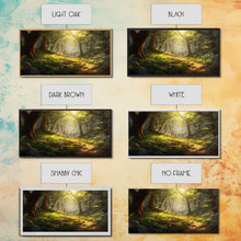 Cargar imagen en el visor de la galería, Forest Wall Art, Trees Art Print, Enchanted Forest, Panoramic Art, Wall Art, Canvas Art, Landscape Art Print, Game Room Décor, Cozy Gift
