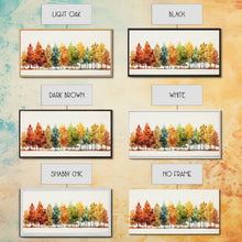 Carregar imagem no visualizador da galeria, Autumn Decor - The Changing Of The Leaves - Framed Canvas Print - Fall Painting - Fall Centerpiece - Orange Leaves - Rustic Farmhouse Decor
