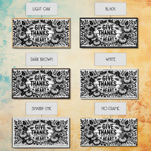 Load image into Gallery viewer, Give Thanks With A Grateful Heart Modern Farmhouse Wall Decor, Dining Room Wall Sign Kitchen Decor Large Framed Canvas Print, Fall Wall Art
