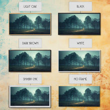 Carregar imagem no visualizador da galeria, Gloomy Spooky Forest, ready to hang canvas print wall art, Lakehouse Cabin Wall Decor
