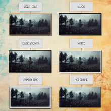 Load image into Gallery viewer, Creepy Haunted Cemetery, Spooky Halloween Art, Graveyard, ready to hang canvas print wall art, Black And White Art, Halloween Decor
