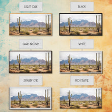Load image into Gallery viewer, Desert Wall Art, Desert Decor, Framed Canvas Print, Desert Photography, Cactus Wall Art, Southwestern Decor, Landscape Prints, Boho Wall Art
