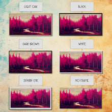 Cargar imagen en el visor de la galería, Fuchsia Forest, Surreal Abstract Trippy Psychedelic Art, Ready To Hang Canvas Print, Framed Wall Art
