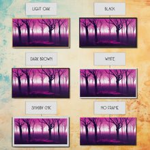 Load image into Gallery viewer, Purple Haunted Forest, Surreal Abstract Trippy Psychedelic Art, Ready To Hang Canvas Print, Framed Wall Art
