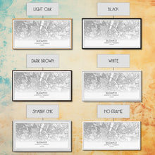 Carregar imagem no visualizador da galeria, Budapest Street Map, Hungary Map, Map Print, Modern Art, Wall Art, Canvas Art, Moving Gifts, Gift For New Home, Guest Room Decor, Prints
