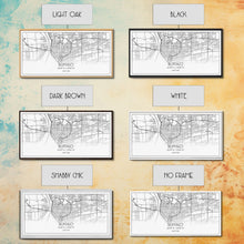 Carregar imagem no visualizador da galeria, Buffalo Street Map, New York Map, Map Print, Modern Art, Wall Art, Canvas Art, Gift For Newlyweds, Gift For Parents, Apartment Décor

