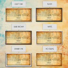 Load image into Gallery viewer, Omaha Nebraska map print poster or framed canvas, Omaha map print poster canvas, Omaha city map print poster canvas, Vintage Travel Art
