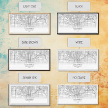 Cargar imagen en el visor de la galería, Columbus Street Map, Ohio Map, Map Print, Modern Art, Wall Art, Canvas Art, Cute Room Décor Aesthetic, Gift For Wife, Patriotic Décor
