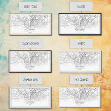 Cargar imagen en el visor de la galería, Columbus Street Map, Georgia Map, Map Print, Modern Art, Wall Art, Canvas Art, Couple Wall Décor, Bedroom Décor Man, Appreciation Gift
