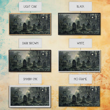 Load image into Gallery viewer, Dark Academia Wall Art, Framed Canvas Print, Spooky Halloween Wall Art, Halloween Wall Decor, Spooky Vibes, Victorian Oil Painting
