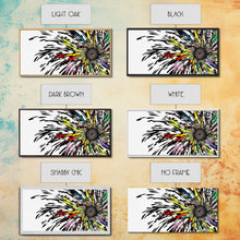 Carregar imagem no visualizador da galeria, Abstract Flower Art - Exploding Flower - Rainbow Flower Painting / Canvas Print - Framed Wall Art - Unique Minimalist / Expressionist Art
