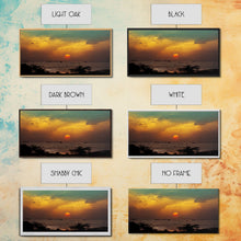 Carregar imagem no visualizador da galeria, Canvas Print, Tropical sunset over the ocean, beach art, island life, living room wall art, guest room wall art
