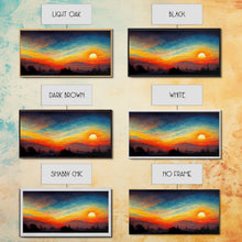 Load image into Gallery viewer, Beautiful sunset canvas print, canvas art, ink painting style
