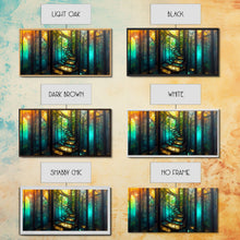Cargar imagen en el visor de la galería, Fantasy wall art, canvas print, magical forest, fantasy landscape art, ready to hang wall art, bioluminescent glowing fantasy wall decor
