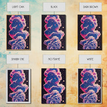 Load image into Gallery viewer, Art Deco Style Scifi Space Travel Poster Art, Galaxy Nebula Universe Art, Framed Canvas Print, Framed Wall Decor
