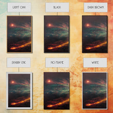 Carregar imagem no visualizador da galeria, Galaxy Full of Stars, Pixel Space Art, Pixel Art, 3 piece wall art, 3 piece canvas, unique colorful living room wall art
