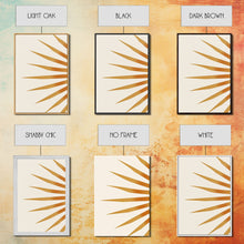 Carregar imagem no visualizador da galeria, Glamorous Sunburst Wall Art, Art Deco, Framed Canvas Print, Starburst Print, Atomic Age Art, Gold Sun Art, Wall Decor, Home Decor

