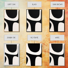 Load image into Gallery viewer, 3 Piece Framed Canvas Wall Art Abstract Geometric Shapes, Triptych Wall Decor, Cool Kitchen Art, Above Sofa Art, Unique Art, Abstract Decor
