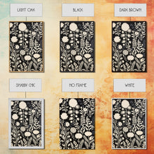 Load image into Gallery viewer, Boho Style Framed Wall Art 3 Panel Set, Abstract Floral Botanical Prints, Minimalist Midcentury Modern Art, Boho Wall Decor
