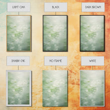 Load image into Gallery viewer, Framed Canvas Wall Art Set of 3 Green Abstract Landscape Print Modern Art Minimalist Decor, Boho Wall Art, Country Decor, Mint Green Art
