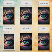 Load image into Gallery viewer, Vibrant Graffiti Style Eye Wall Art Canvas Print - Street Art Inspired Graphic Illustration Artwork
