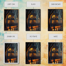 Cargar imagen en el visor de la galería, Old Vintage Victorian Home House Night Fine Art Print, Wall Decor, Wall Poster, Wall Art Print
