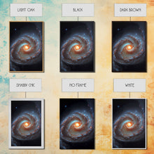 Cargar imagen en el visor de la galería, Close up view of a spiral galaxy, space art, framed canvas print, astronomy art
