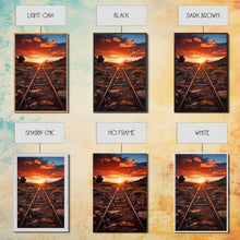 Carregar imagem no visualizador da galeria, Abandoned Train Tracks Somewhere In The Arizona Desert, Framed Canvas Print, Western Decor
