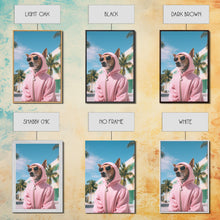 Cargar imagen en el visor de la galería, Chihuahua Wall Print, Dog Wall Art, Dog Sunglasses, Pink Hoodie, Funny Wall Art, Framed Wall Art, Framed Canvas, Wall Print, Wall Canvas
