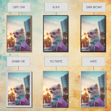 Cargar imagen en el visor de la galería, Chihuahua Wall Print, Dog Wall Art, Dog Sunglasses, Dog In Pink Jacket, Funny Art, Framed Wall Art, Framed Canvas, Wall Print, Wall Canvas
