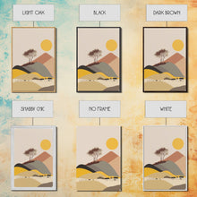 Load image into Gallery viewer, Pueblo Style Boho Desert Art, Framed Canvas Print, Minimalist Landscape Painting
