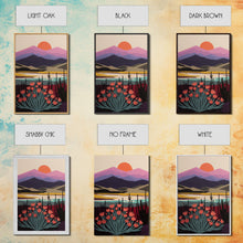 Carregar imagem no visualizador da galeria, Boho Style Mountain Landscape, Minimalist Art, Sunset Over The Mountains
