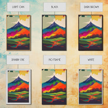 Load image into Gallery viewer, Surreal Rainbow Mountain Landscape, Framed Canvas Print
