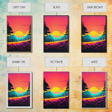 Load image into Gallery viewer, Retro Pop Art Landscape, Surrealist / Psychedelic Art, Framed Canvas Print, Nature Art
