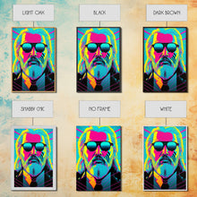 Carregar imagem no visualizador da galeria, Businessman Odin Pop Art Movie Poster Art, Norse Mythology, Wall Art, Framed Canvas Print, Futuristic Portrait of Odin, WPAP Style
