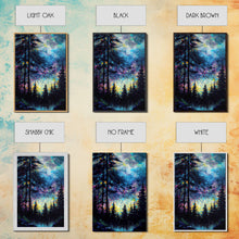 Carregar imagem no visualizador da galeria, Abstract Pine Canvas Print of Oil Painting, Large Original Textured Fall Pine Forest Painting Contemporary Living Room Wall Art Decor
