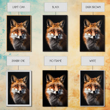 Load image into Gallery viewer, Portrait of a Red Fox, Framed Canvas Print, Framed Wall Art, Fox Photography, Wild Life Art
