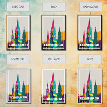 Load image into Gallery viewer, Edinburgh Travel Poster, Europe Wall Art, Scotland Art Print, Travel Wall Print, Travel Poster, Travel Wall Art, Canvas Wall Print
