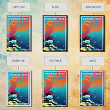 Load image into Gallery viewer, Barrier Reef Art Print, Australia Poster, Queensland Poster, Travel Wall Print, Travel Poster, Travel Wall Art, Canvas Wall Print
