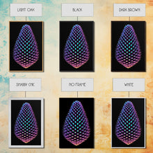 Load image into Gallery viewer, Purple Pine Cone Wall Art, 3D Wall Decor, Nature Art, Minimalist Print, Wall Decor, Canvas Print, Wall Art, Framed Canvas
