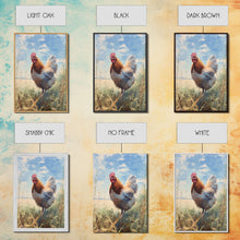 Load image into Gallery viewer, Rooster Wall Art, Rooster Painting, Farmhouse Art, Country Wall Art, Minimalist Wall Art, Wall Decor, Canvas Print, Wall Art, Framed Canvas
