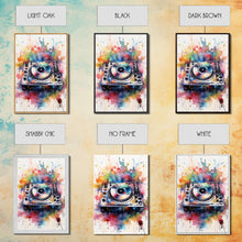 Load image into Gallery viewer, Turn Table Wall Art, DJ Art, Disc Jockey Decor, Music Studio Decor, Framed Canvas Print
