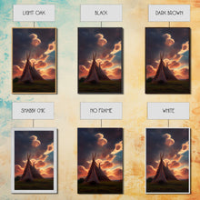 Load image into Gallery viewer, Native American Tipi Wall Art, Poster Print, Fine Art Paper Print, Early American Style Wall Decor
