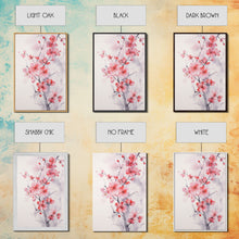Cargar imagen en el visor de la galería, Cherry Blossom, Japanese Wall Art, Floral Wall Print, Nature Art, Canvas Print, Wall Art, Vertical Art, Modern Home Decor, Gift For The Home
