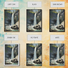 Carregar imagem no visualizador da galeria, Waterfalls Wall Art, Nature Art Print, Landscape Print, Canvas Print, Wall Art, Vertical Print, Travel Print, Teacher Gift, Farmhouse Art
